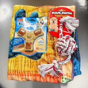 Harts Chew’s Clean Tri-Point,Mamonth Flossy Chews Dog Toys Plus Blanket